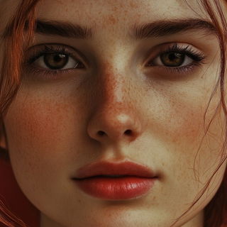 Lumenscarf Joinery style, Midjourney V6.1: photographic portrait of female protagonist