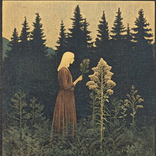 Solsticetch style, Midjourney V6.1: traditional folk art