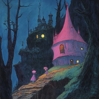 Folklorapex style, Midjourney V6.1: retro fairy-tale illustration