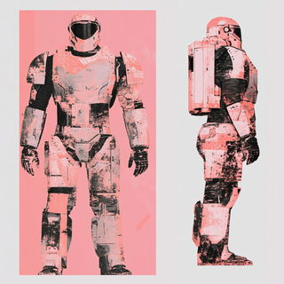 Monolithautumn style, Midjourney V6.1: concept art character design of retropunk steam knight