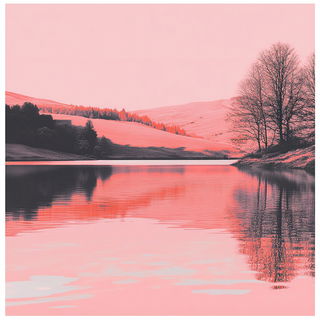 Monolithautumn style, Midjourney V6.1: realistic landscape photograph of quiet dawn