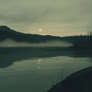 Red Parcel Arcade style, Midjourney V6.1: realistic landscape photograph of quiet dawn