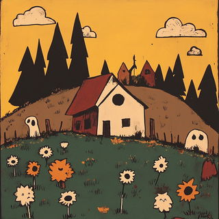 Hornedwater style, Midjourney V6.1: traditional folk art