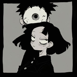Hornedwater style, Midjourney V6.1: black-and-white manga comic strip