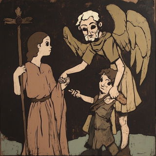 Hornedwater style, Midjourney V6.1: classical 18th-century oil painting