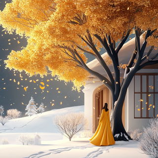 Ochrewind style, Midjourney V6.1: retro fairy-tale illustration