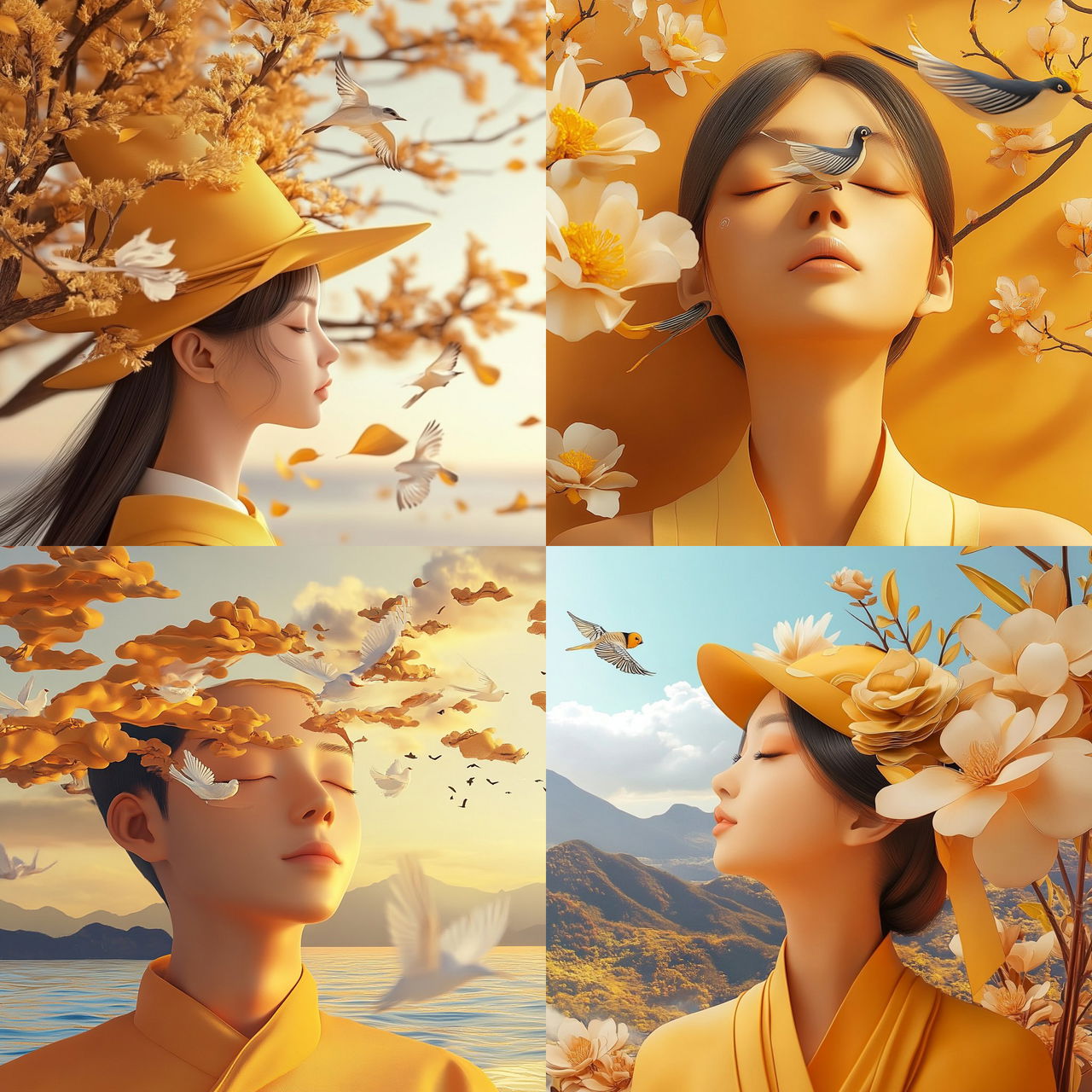 Ochrewind style, Midjourney V6.1, render 1 of 4