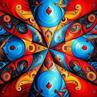 Vatblack Orbitals style, Midjourney V6.1: creative pattern composition