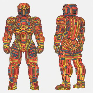 Photoclastica style, Midjourney V6.1: concept art character design of retropunk steam knight