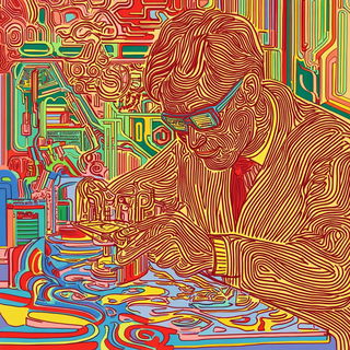 Photoclastica style, Midjourney V6.1: editorial illustration for popular scientific magazine cover