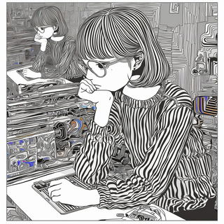 Photoclastica style, Midjourney V6.1: black-and-white manga comic strip