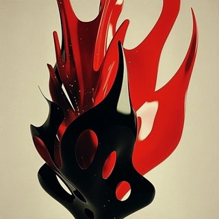 Attritionpop style, Midjourney V6.1: abstract 3D render