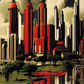 Attritionpop style, Midjourney V6.1: megacity with futuristic bioarchitecture