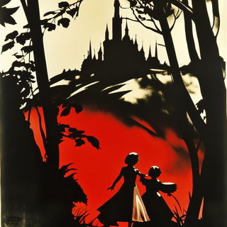Attritionpop style, Midjourney V6.1: retro fairy-tale illustration