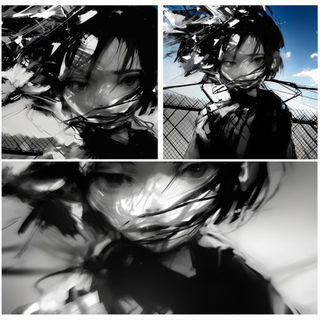 Sepia Diagrammatic Portraiture style, Midjourney V6.1: black-and-white manga comic strip