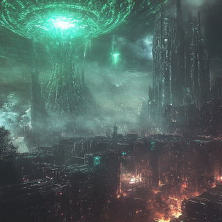 Kinetofluidics style, Midjourney V6.1: megacity with futuristic bioarchitecture