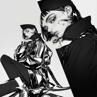 Sternum Serpent style, Midjourney V6.1: black-and-white manga comic strip