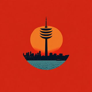 Parchment Nomadism style, Midjourney V6.1: bold minimalist logo design for Istanbul city municipal services