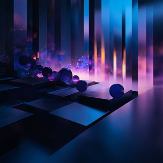 Optisketch style, Midjourney V6.1: abstract 3D render