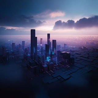 Optisketch style, Midjourney V6.1: megacity with futuristic bioarchitecture