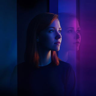 Optisketch style, Midjourney V6.1: photographic portrait of female protagonist