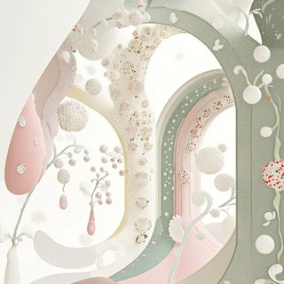 Sangria Sgraffito style, Midjourney V6.1: abstract 3D render