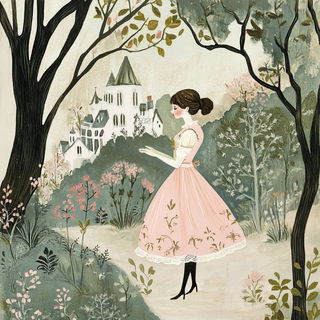 Sangria Sgraffito style, Midjourney V6.1: retro fairy-tale illustration