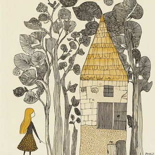 Stratocast style, Midjourney V6.1: retro fairy-tale illustration