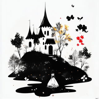 Baroque Steampunk Vistas style, Midjourney V6.1: retro fairy-tale illustration