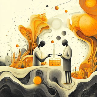 Mimicry Boulevard style, Midjourney V6.1: editorial illustration for popular scientific magazine cover
