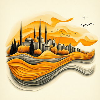 Mimicry Boulevard style, Midjourney V6.1: bold minimalist logo design for Istanbul city municipal services