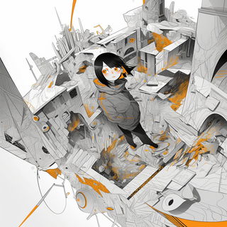Mimicry Boulevard style, Midjourney V6.1: black-and-white manga comic strip