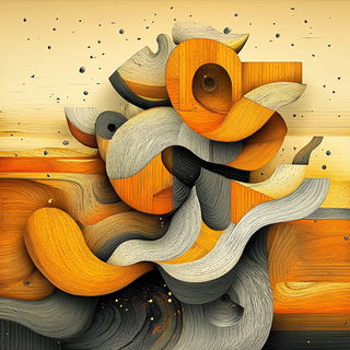 Mimicry Boulevard style, Midjourney V6.1: typographic composition with large letters