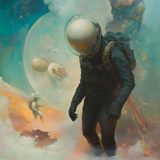 Manticore Redoubt style, Midjourney V6.1: editorial illustration for popular scientific magazine cover