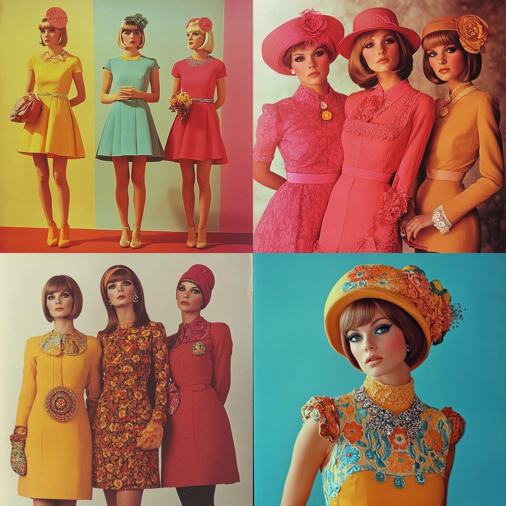 1960s fashion style, Midjourney V6.1, render 1 of 4