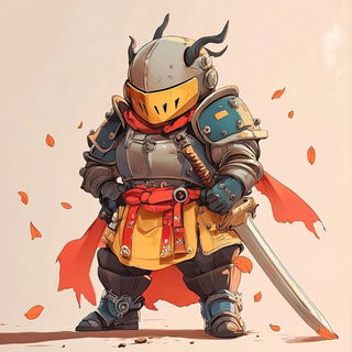 Afterimage Pilgrims style, Midjourney V6.1: concept art character design of retropunk steam knight