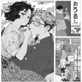 Archway Aquaflorics style, Midjourney V6.1: black-and-white manga comic strip