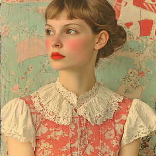 Archway Aquaflorics style, Midjourney V6.1: photographic portrait of female protagonist