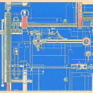 Archway Aquaflorics style, Midjourney V6.1: technical infrastructure blueprint schematics