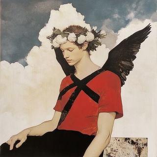 Feathered Waterstrike style, Midjourney V6.1: classical 18th-century oil painting