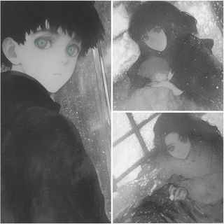 Ripplestone style, Midjourney V6.1: black-and-white manga comic strip