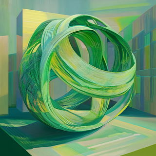 Engravorn style, Midjourney V6.1: abstract 3D render