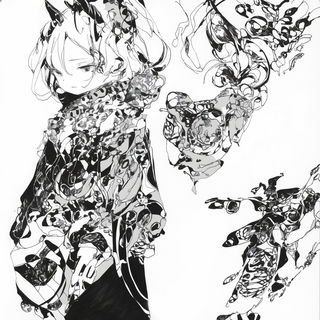 Cloudcurl Ossuary style, Midjourney V6.1: black-and-white manga comic strip