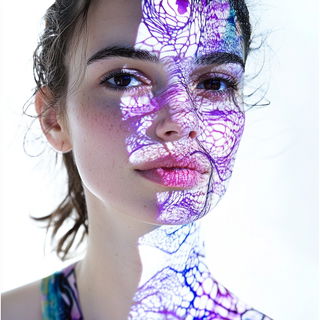 Cloudcurl Ossuary style, Midjourney V6.1: photographic portrait of female protagonist