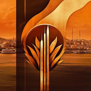Koi Cloister style, Midjourney V6.1: bold minimalist logo design for Istanbul city municipal services