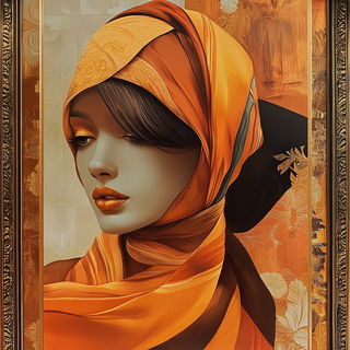 Koi Cloister style, Midjourney V6.1: classical 18th-century oil painting