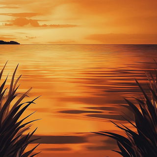Koi Cloister style, Midjourney V6.1: realistic landscape photograph of quiet dawn