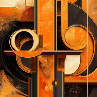 Koi Cloister style, Midjourney V6.1: typographic composition with large letters