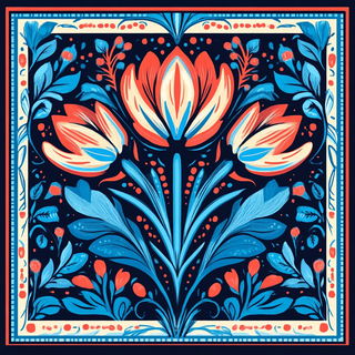 Cobaltrove style, Midjourney V6.1: traditional folk art