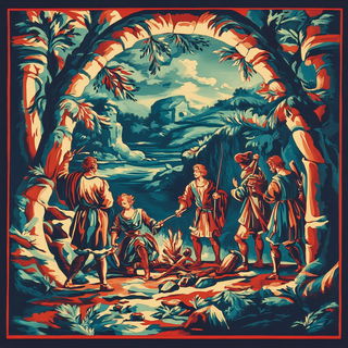 Cobaltrove style, Midjourney V6.1: classical 18th-century oil painting